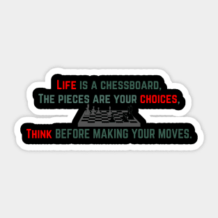 Life is a chessboard Sticker